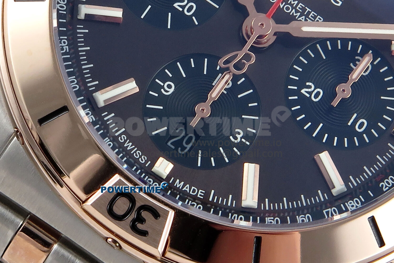 Chronomat B01 44mm SS/RG TF 1:1 Best Edition Brown Dial RG Bezel on SS/RG Bracelet A7750 - Image 5