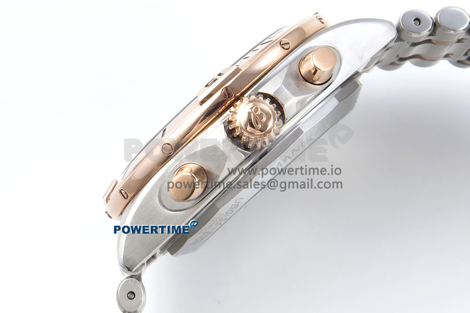 Chronomat B01 44mm SS/RG TF 1:1 Best Edition Brown Dial RG Bezel on SS/RG Bracelet A7750 - Image 7