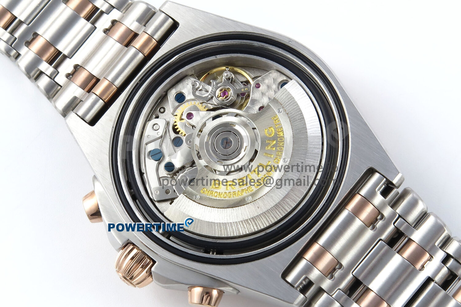 Chronomat B01 44mm SS/RG TF 1:1 Best Edition Brown Dial RG Bezel on SS/RG Bracelet A7750 - Image 9