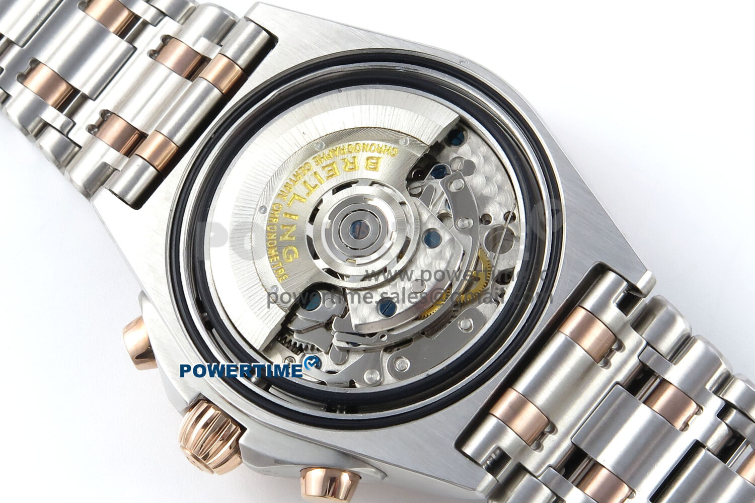 Chronomat B01 44mm SS/RG TF 1:1 Best Edition Brown Dial RG Bezel on SS/RG Bracelet A7750 - Image 10