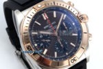 Chronomat B01 42mm SS/RG TF 1:1 Best Edition Brown Dial on Black Rubber Strap A7750 V2 - Image 2