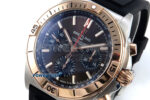 Chronomat B01 42mm SS/RG TF 1:1 Best Edition Brown Dial on Black Rubber Strap A7750 V2 - Image 3