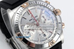 Chronomat B01 42mm SS TF 1:1 Best Edition Silver Dial on Black Rubber Strap A7750 V2 - Image 2