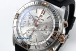 Chronomat B01 42mm SS TF 1:1 Best Edition Silver Dial on Black Rubber Strap A7750 V2 - Image 3