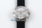 Chronomat B01 42mm SS TF 1:1 Best Edition Silver Dial on Black Rubber Strap A7750 V2