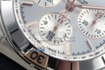 Chronomat B01 42mm SS TF 1:1 Best Edition Silver Dial on Black Rubber Strap A7750 V2 - Image 5
