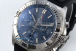Chronomat B01 42mm SS TF 1:1 Best Edition Blue Dial on Black Rubber Strap A7750 V2 - Image 3