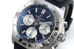 Chronomat B01 42mm SS TF 1:1 Best Edition Black/Silver Dial on Black Rubber Strap A7750 V2 - Image 3