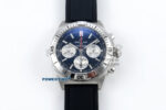 Chronomat B01 42mm SS TF 1:1 Best Edition Black/Silver Dial on Black Rubber Strap A7750 V2