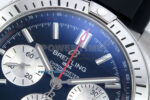 Chronomat B01 42mm SS TF 1:1 Best Edition Black/Silver Dial on Black Rubber Strap A7750 V2 - Image 4