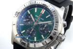 Chronomat B01 42mm SS TF 1:1 Best Edition Green/Black Dial on Black Rubber Strap A7750 V2 - Image 3