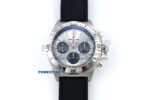Chronomat B01 42mm SS TF 1:1 Best Edition Silver/Black Dial on Black Rubber Strap A7750 V2