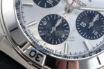 Chronomat B01 42mm SS TF 1:1 Best Edition Silver/Black Dial on Black Rubber Strap A7750 V2 - Image 5