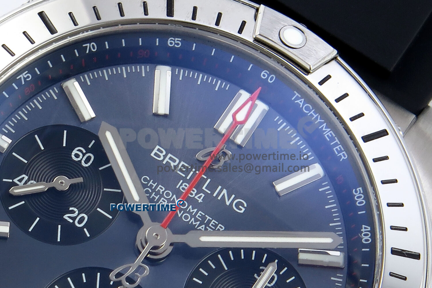 Chronomat B01 42mm SS TF 1:1 Best Edition Gray Dial on Black Rubber Strap A7750 V2 - Image 5