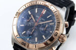 Chronomat B01 42mm SS/RG TF 1:1 Best Edition Blue Dial on Black Rouleaux Strap A7750 V2 - Image 3