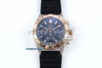 Chronomat B01 42mm SS/RG TF 1:1 Best Edition Blue Dial on Black Rouleaux Strap A7750 V2
