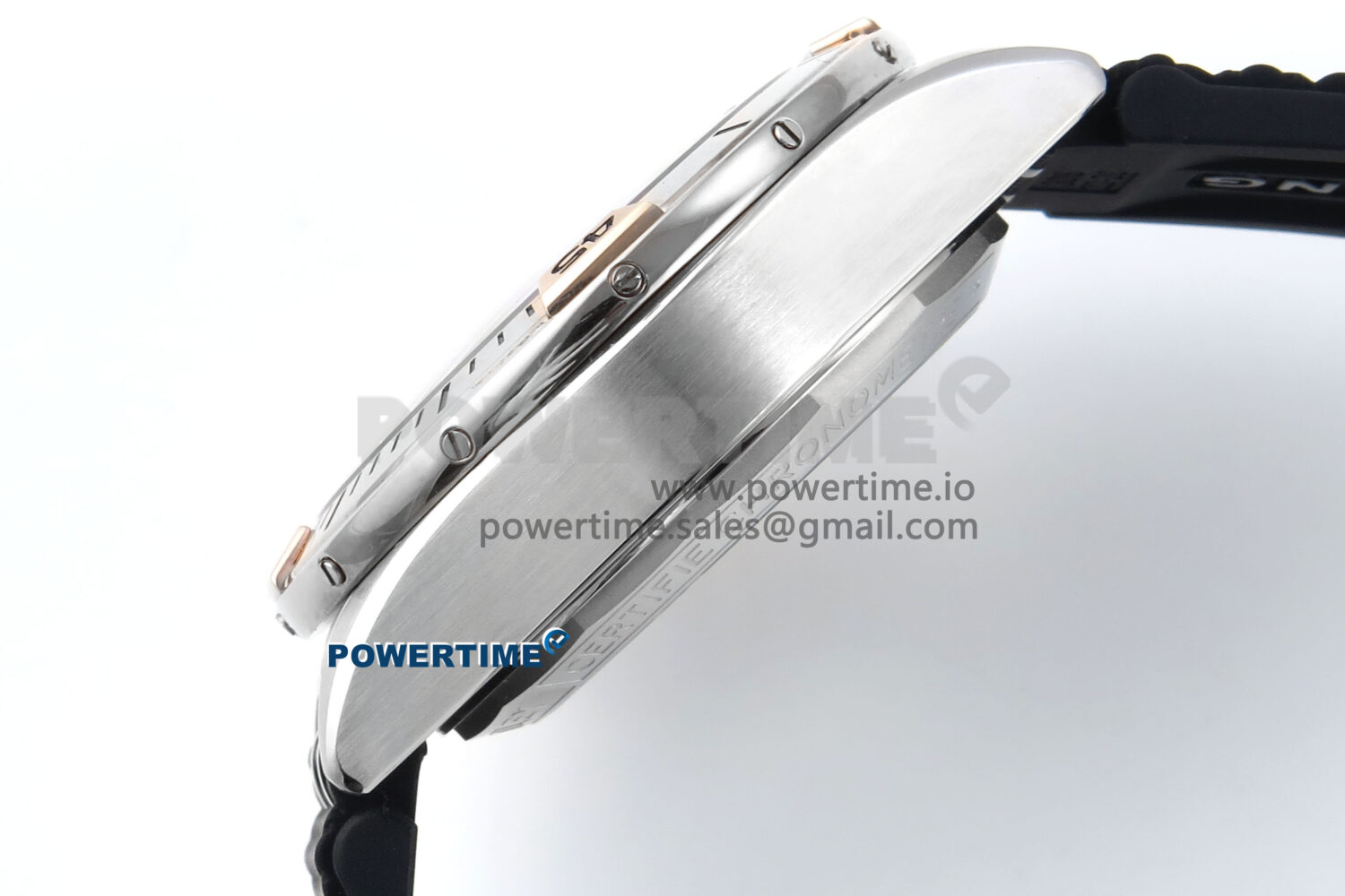 Chronomat B01 42mm SS TF 1:1 Best Edition Silver Dial on Black Rouleaux Strap A7750 V2 - Image 6