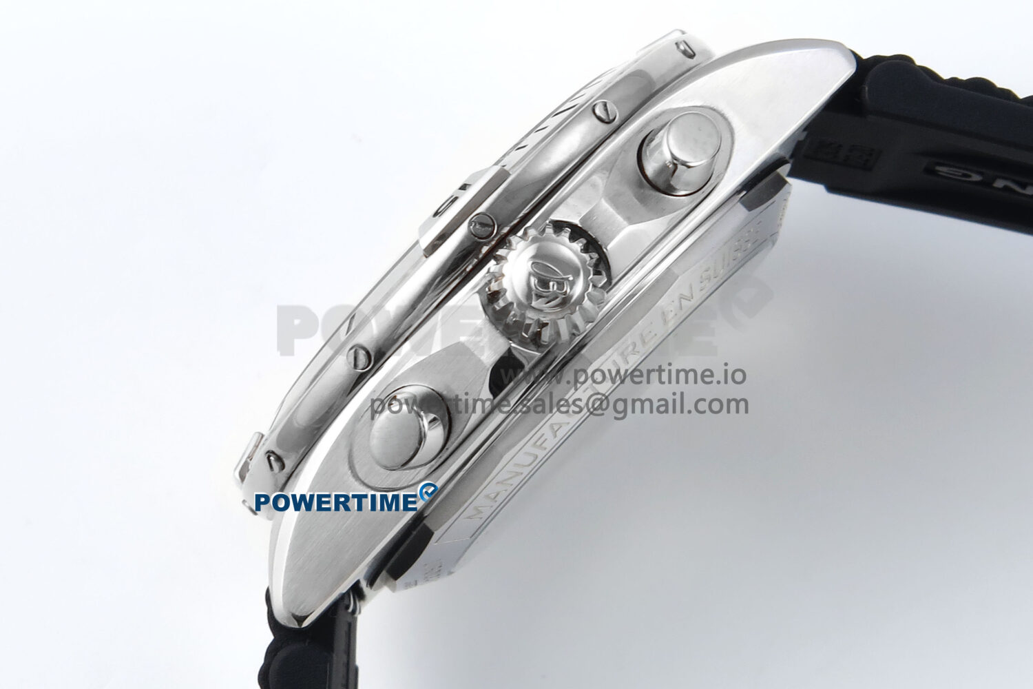 Chronomat B01 42mm SS TF 1:1 Best Edition RG/Black Dial on Black Rouleaux Strap A7750 V2 - Image 7