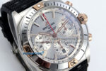 Chronomat B01 42mm SS TF 1:1 Best Edition Silver Dial on Black Rouleaux Strap A7750 V2 - Image 2