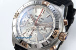 Chronomat B01 42mm SS TF 1:1 Best Edition Silver Dial on Black Rouleaux Strap A7750 V2 - Image 3