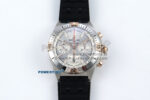 Chronomat B01 42mm SS TF 1:1 Best Edition Silver Dial on Black Rouleaux Strap A7750 V2
