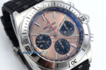 Chronomat B01 42mm SS TF 1:1 Best Edition RG/Black Dial on Black Rouleaux Strap A7750 V2 - Image 2