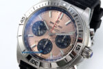 Chronomat B01 42mm SS TF 1:1 Best Edition RG/Black Dial on Black Rouleaux Strap A7750 V2 - Image 3