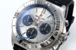 Chronomat B01 42mm SS TF 1:1 Best Edition Silver/Black Dial on Black Rouleaux Strap A7750 V2 - Image 3