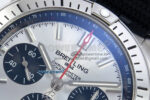 Chronomat B01 42mm SS TF 1:1 Best Edition Silver/Black Dial on Black Rouleaux Strap A7750 V2 - Image 4