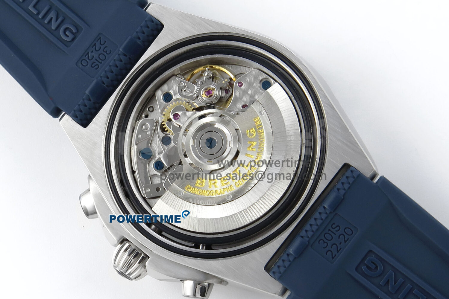 Chronomat B01 42mm SS TF 1:1 Best Edition Green/Black Dial on Blue Rouleaux Strap A7750 V2 - Image 9