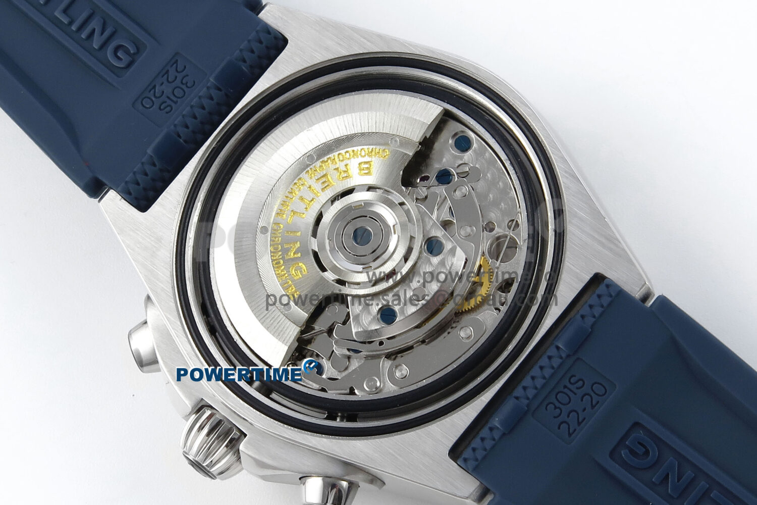 Chronomat B01 42mm SS TF 1:1 Best Edition Blue Dial on Blue Rouleaux Strap A7750 V2 - Image 10