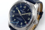 Navitimer 8 Automatic 41mm SS TF 1:1 Best Edition Blue Dial on Blue Leather Strap A2824 - Image 3