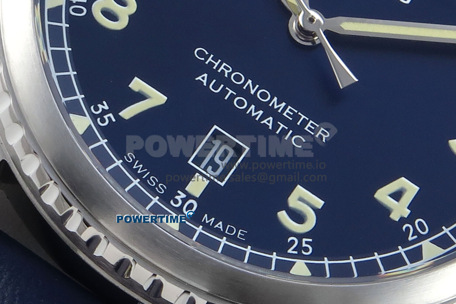 Navitimer 8 Automatic 41mm SS TF 1:1 Best Edition Blue Dial on Blue Leather Strap A2824 - Image 5