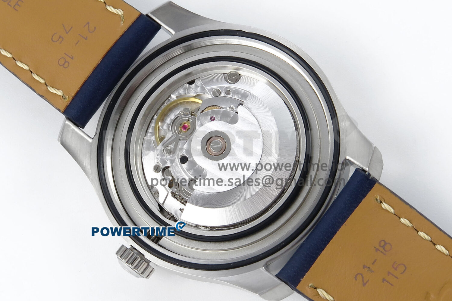 Navitimer 8 Automatic 41mm SS TF 1:1 Best Edition Blue Dial on Blue Leather Strap A2824 - Image 9