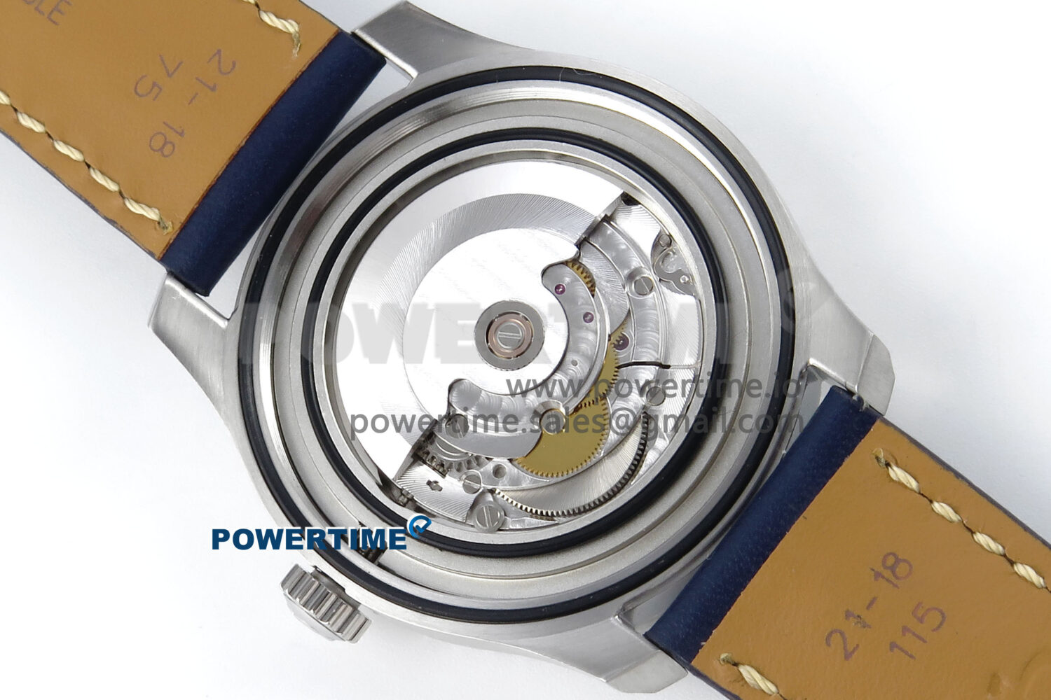 Navitimer 8 Automatic 41mm SS TF 1:1 Best Edition Blue Dial on Blue Leather Strap A2824 - Image 10