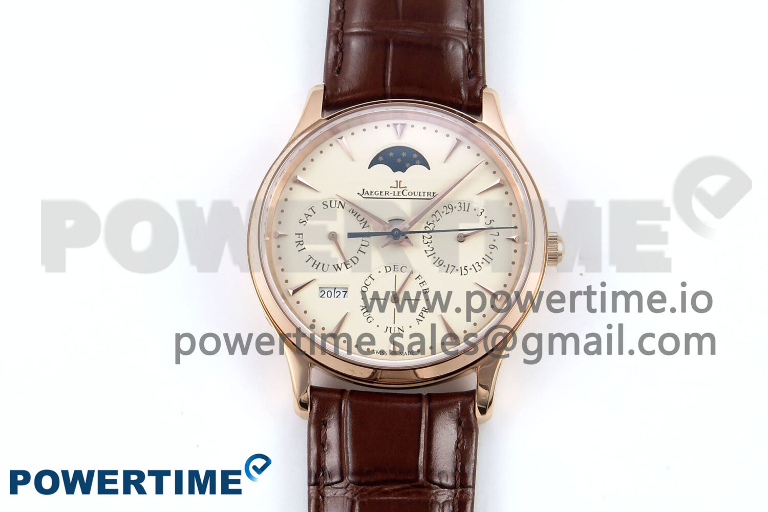 Master Ultra Thin Pert RG VRF 1:1 Best Edition White Dial on Brown Leather Strap MY9015 Mod - Image 1