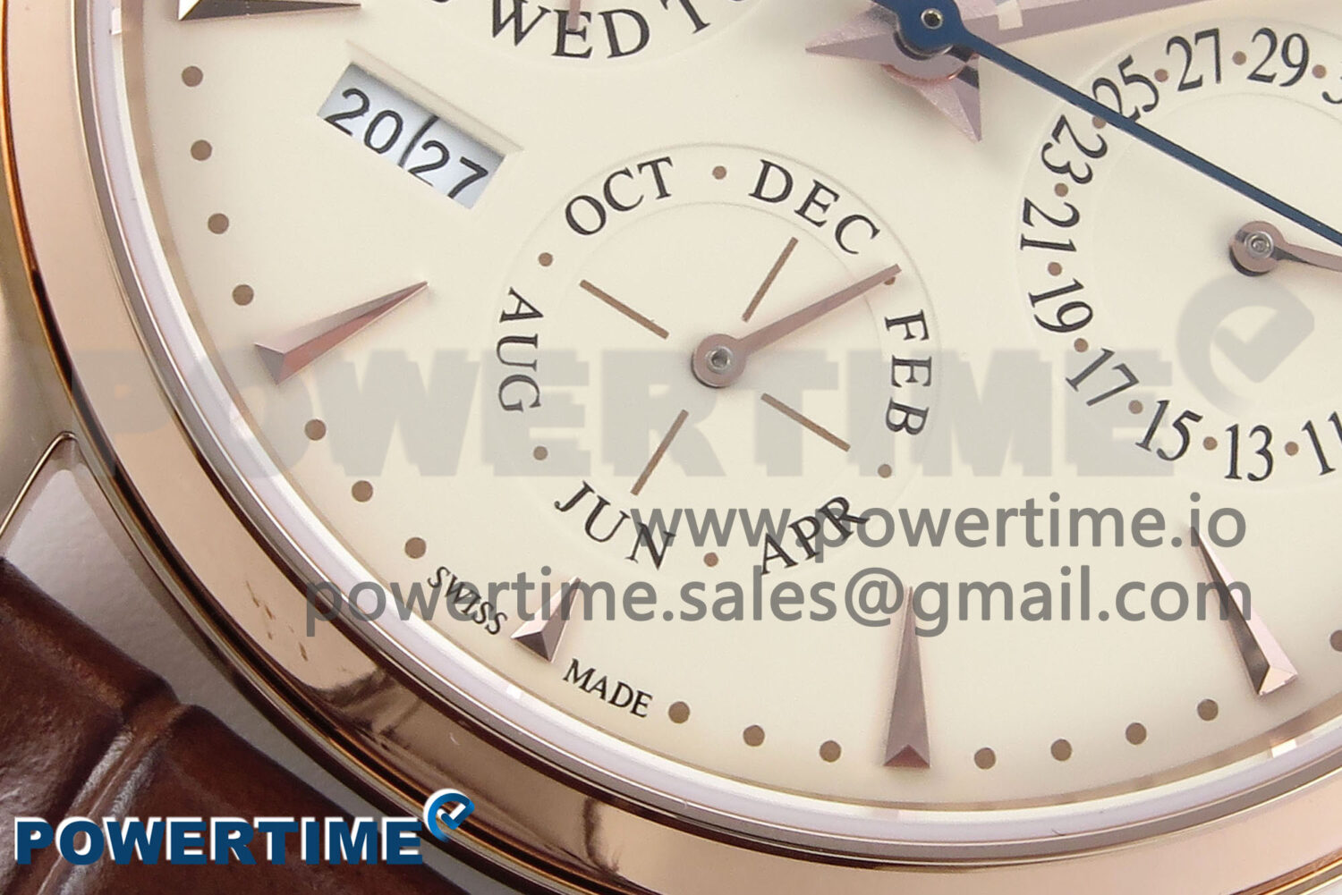 Master Ultra Thin Pert RG VRF 1:1 Best Edition White Dial on Brown Leather Strap MY9015 Mod - Image 5