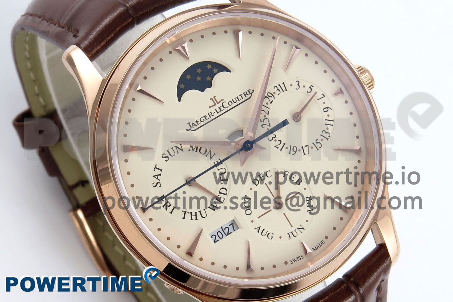 Master Ultra Thin Pert RG VRF 1:1 Best Edition White Dial on Brown Leather Strap MY9015 Mod - Image 2