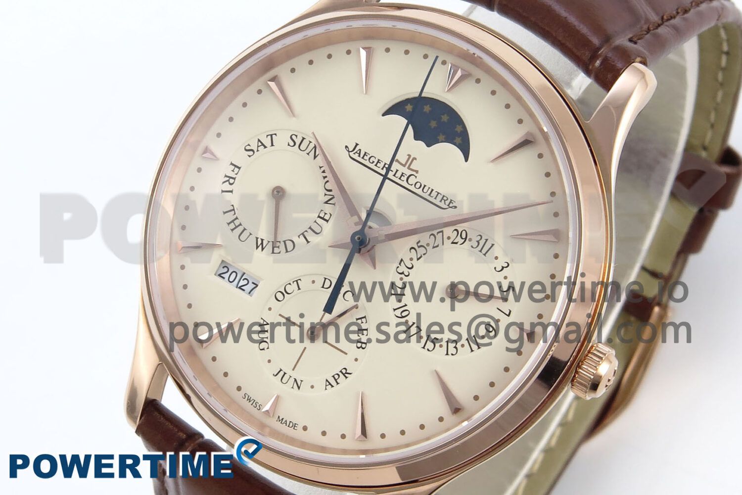 Master Ultra Thin Pert RG VRF 1:1 Best Edition White Dial on Brown Leather Strap MY9015 Mod - Image 3