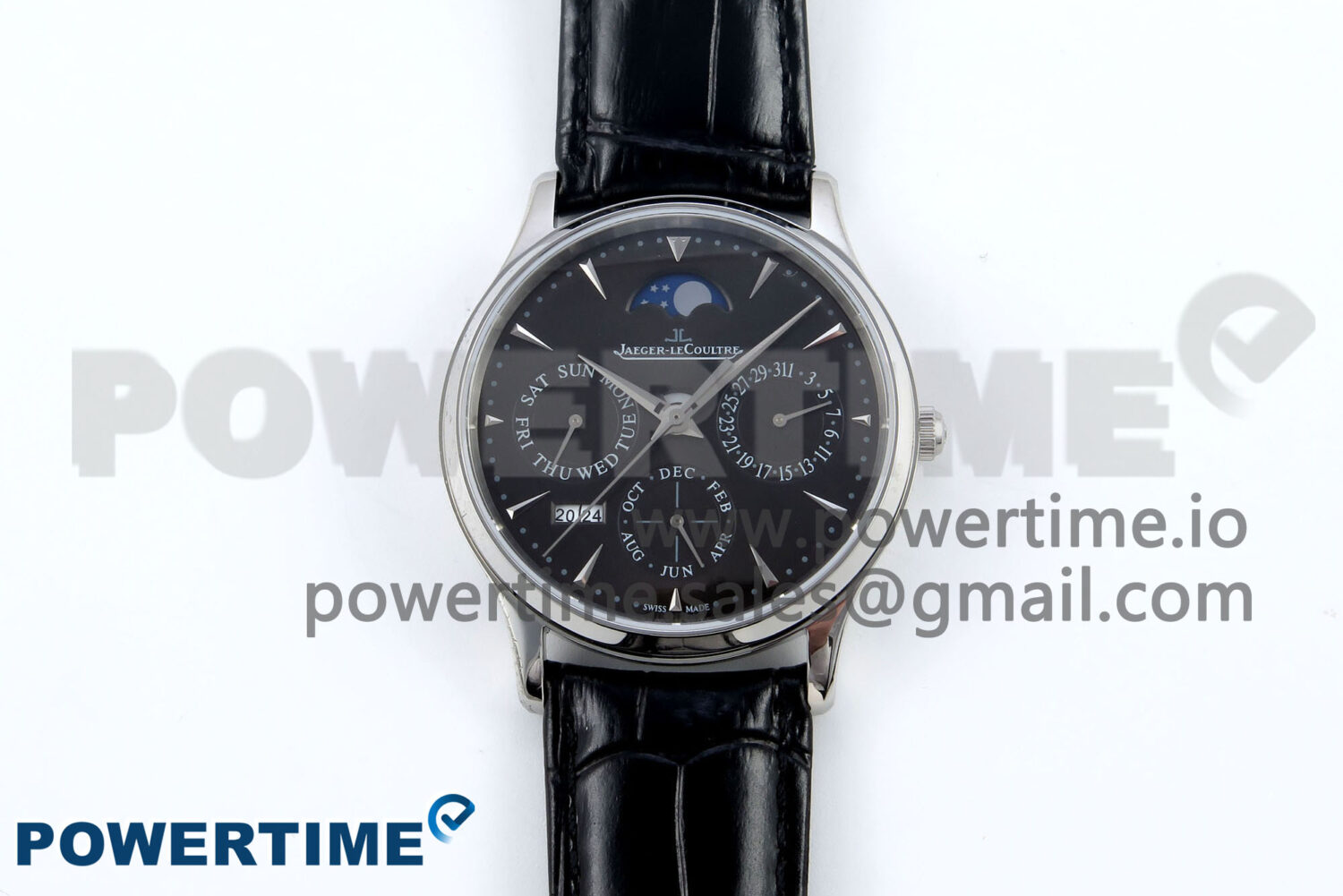 Master Ultra Thin Pert SS VRF 1:1 Best Edition Black Dial on Brown Leather Strap MY9015 Mod - Image 1