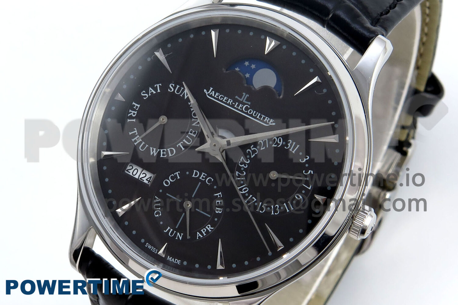 Master Ultra Thin Pert SS VRF 1:1 Best Edition Black Dial on Brown Leather Strap MY9015 Mod - Image 3