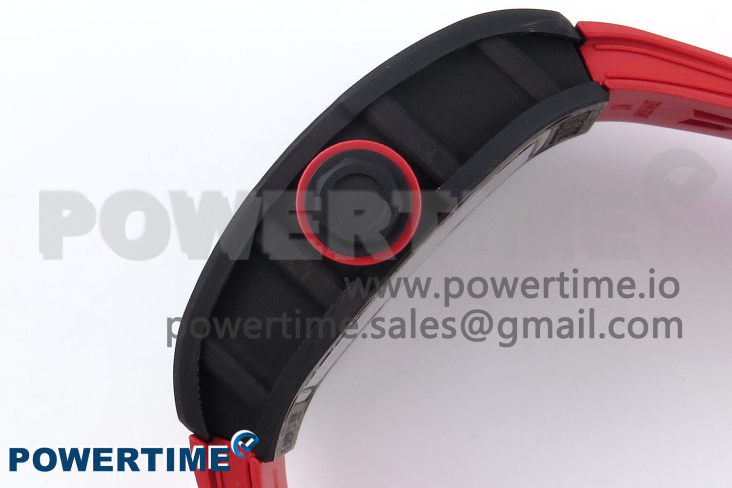 RM055 NTPT ZF 1:1 Best Edition White Bezel Red Crown on Shark Rubber Strap RMUL2 Super Clone - Image 7