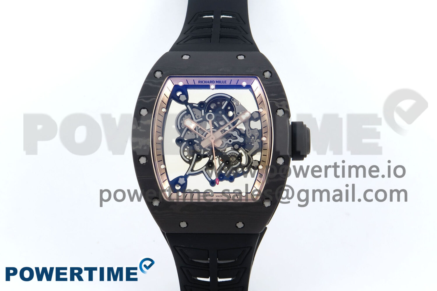RM055 NTPT ZF 1:1 Best Edition RG Bezel Black Crown on Shark Rubber Strap RMUL2 Super Clone - Image 1