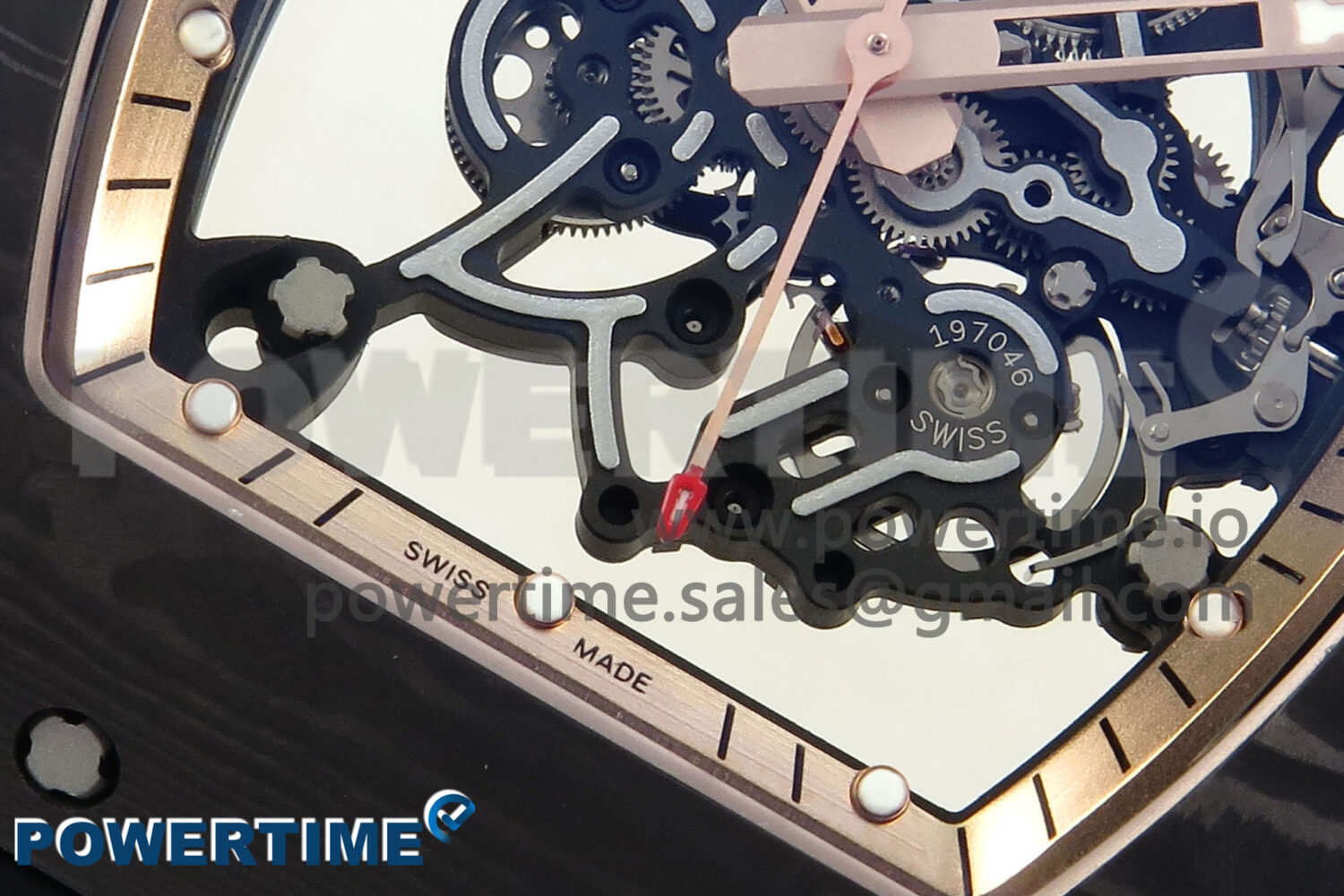 RM055 NTPT ZF 1:1 Best Edition RG Bezel Black Crown on Shark Rubber Strap RMUL2 Super Clone - Image 5