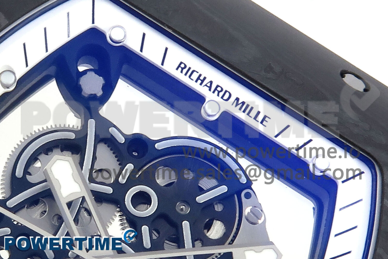 RM055 NTPT/Ti ZF 1:1 Best Edition White Bezel White Crown on Shark Rubber Strap RMUL2 Super Clone - Image 7
