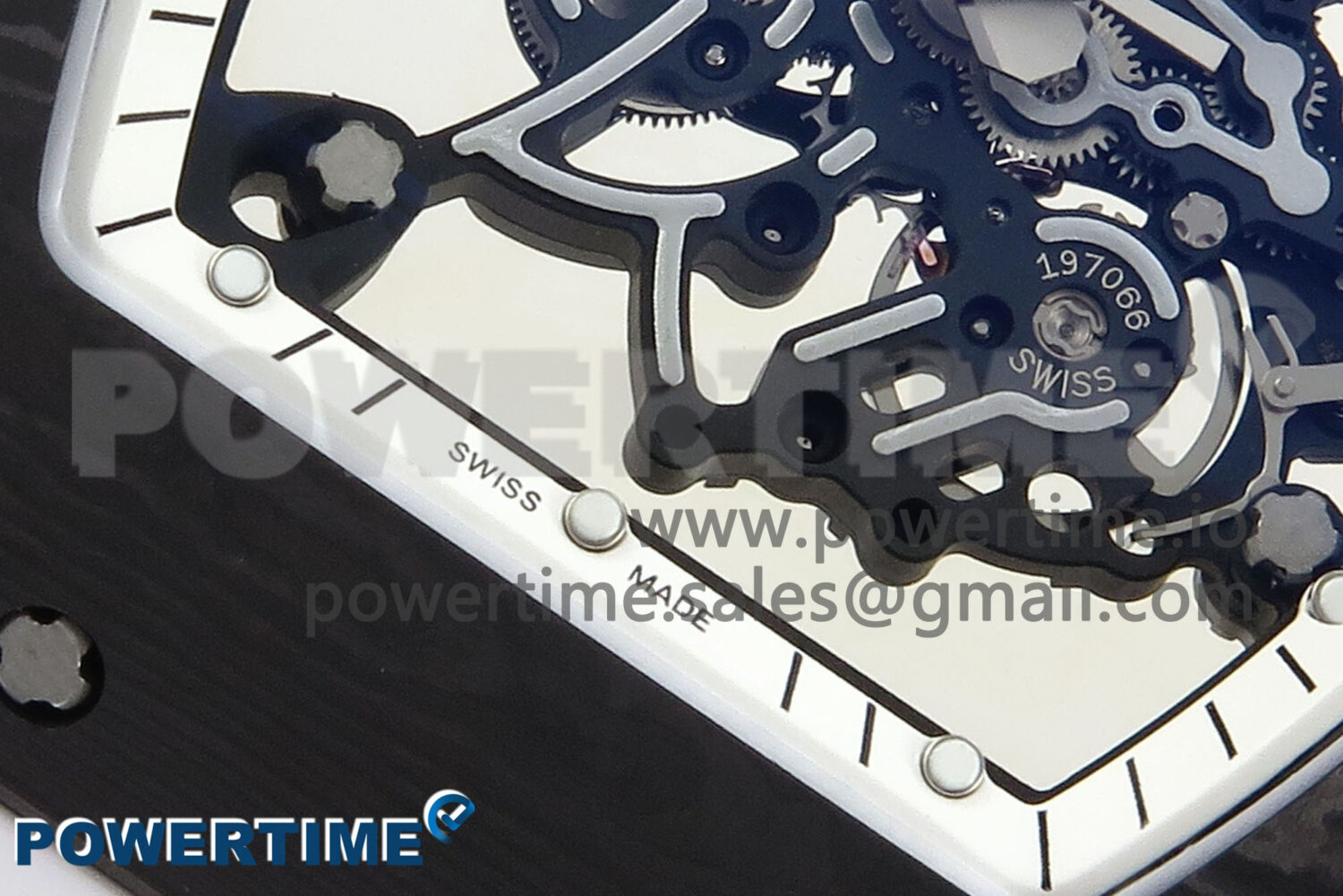 RM055 NTPT/Ti ZF 1:1 Best Edition White Bezel White Crown on Shark Rubber Strap RMUL2 Super Clone - Image 6