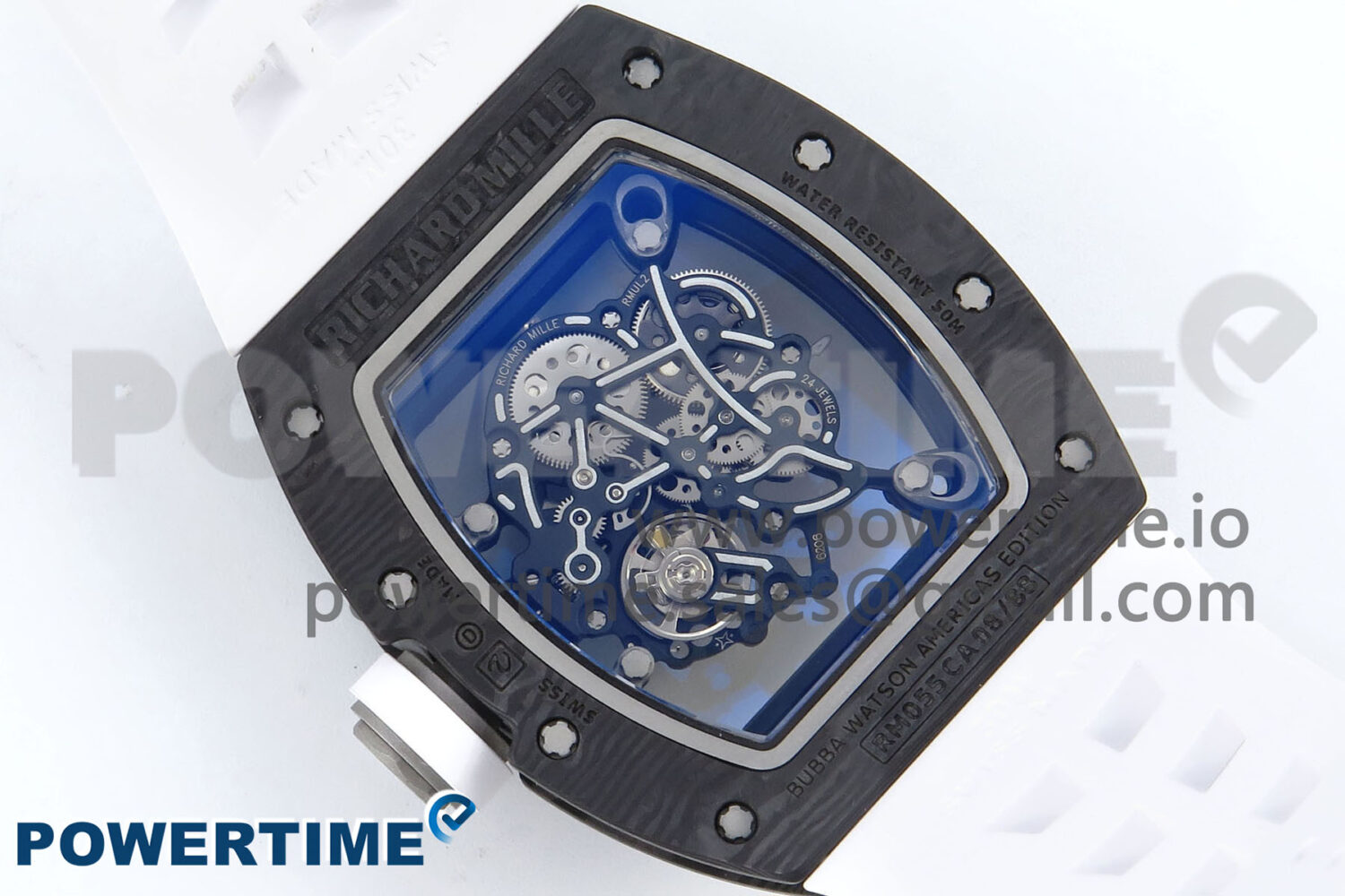 RM055 NTPT/Ti ZF 1:1 Best Edition White Bezel White Crown on Shark Rubber Strap RMUL2 Super Clone - Image 8