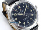 Navitimer 8 Automatic 41mm SS TF 1:1 Best Edition Black Dial on Black Leather Strap A2824 - Image 2