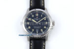 Navitimer 8 Automatic 41mm SS TF 1:1 Best Edition Black Dial on Black Leather Strap A2824