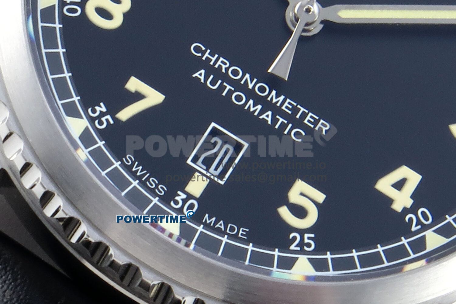 Navitimer 8 Automatic 41mm SS TF 1:1 Best Edition Black Dial on Black Leather Strap A2824 - Image 5